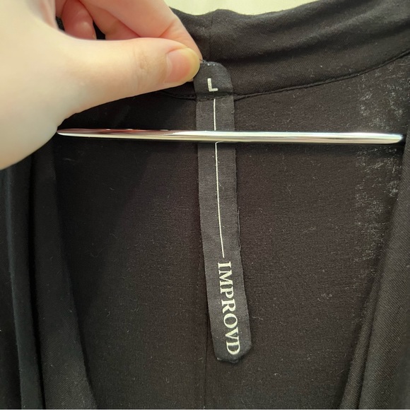 L black Improvd cowl neck tank sleeveless drape deemulmester Rick Owens - Picture 5 of 7